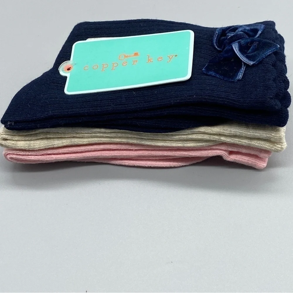 Copper Key Girls 3 Pack  Velvet Socks